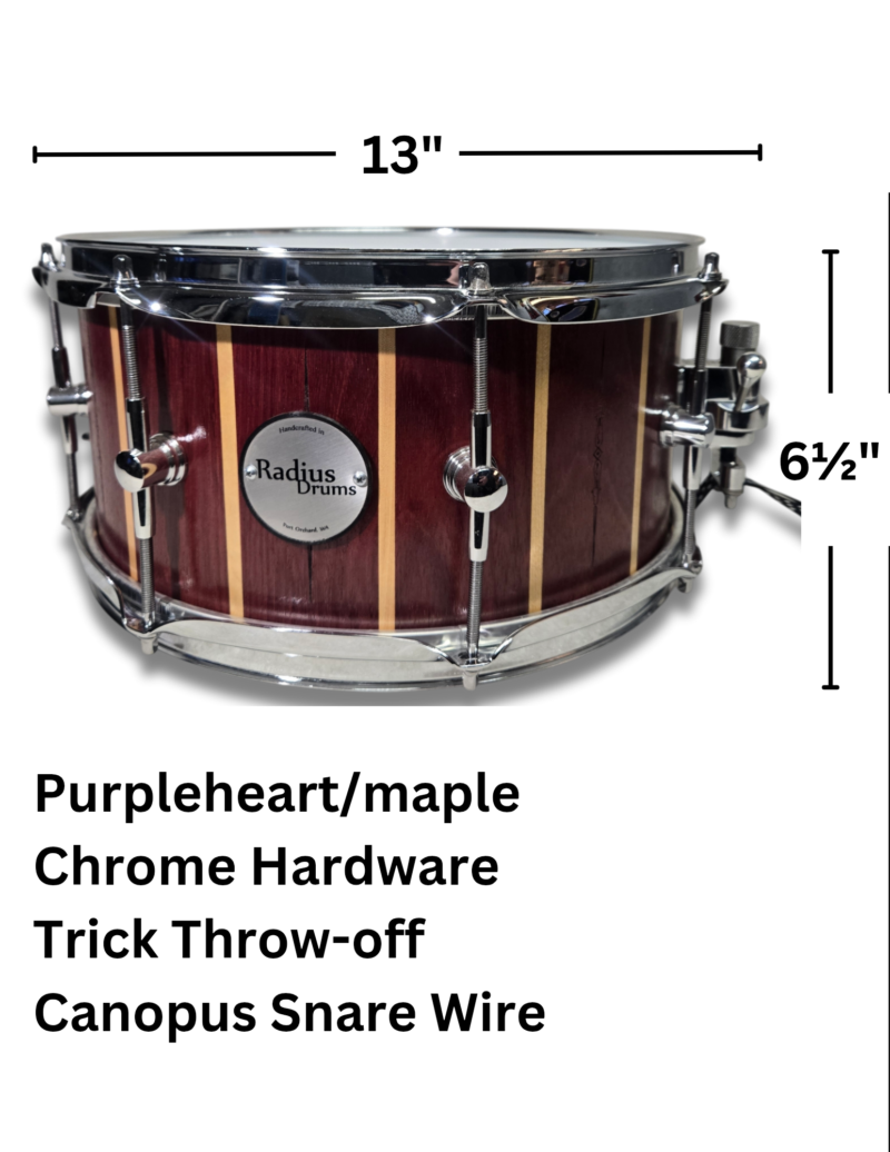 Purpleheart/maple Snare